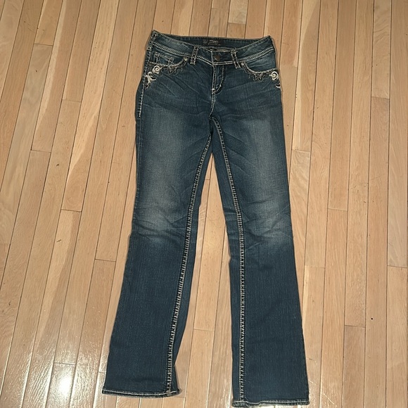 BUNDLE - Two Size 7 Amethyst & Silver Y2K Low Rise & Flared Jeans - Picture 10 of 15